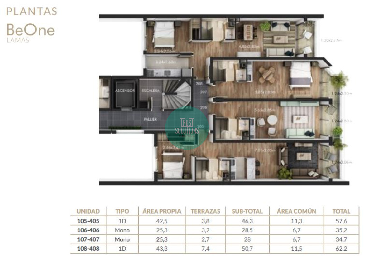Apartamento ID.1027 - Venta Ap.Pocitos Nuevo 1D CON RENTA Amenities 