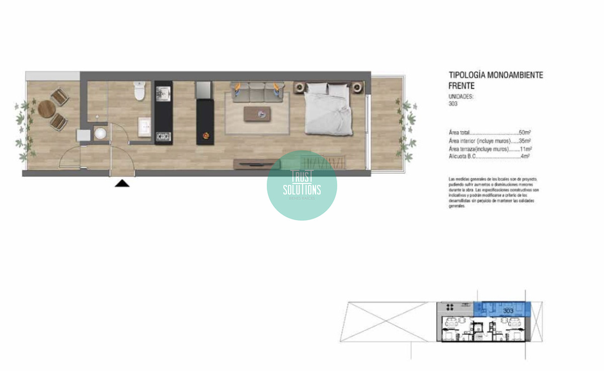 Apartamento ID.144 - Venta Ap. P.Carretas 1 Dormitorio  Ed. UrbanV en construcción