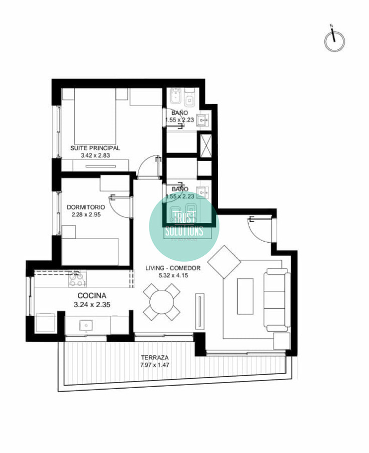 Apartamento ID.1544 - Venta Apto 2D Brava Punta con Amenities 