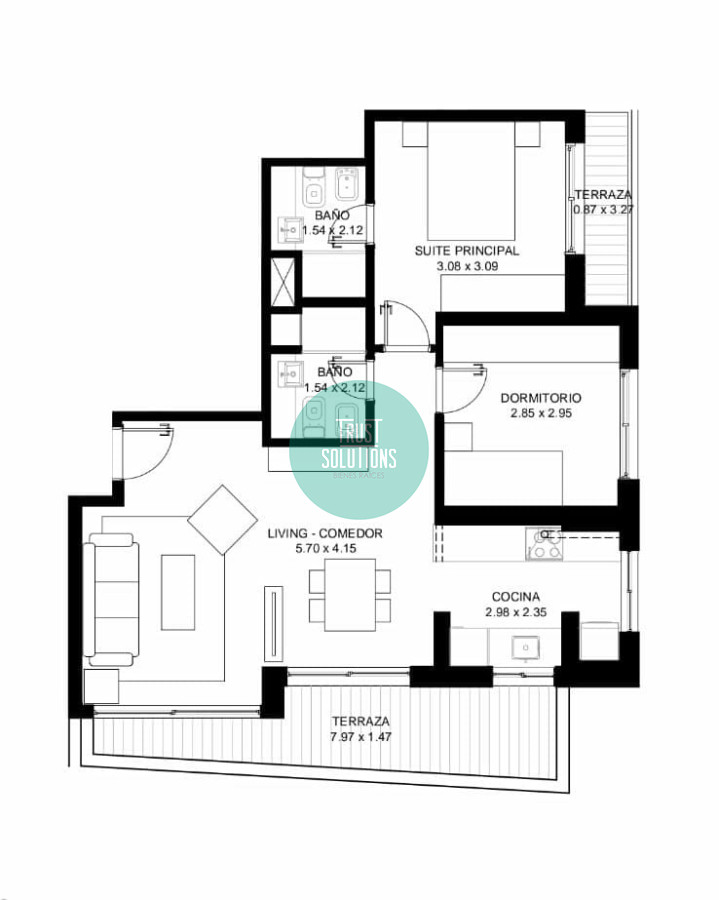 Apartamento ID.1281 - Venta Apto 2D a estrenar Brava Punta con Amenities prox al mar 