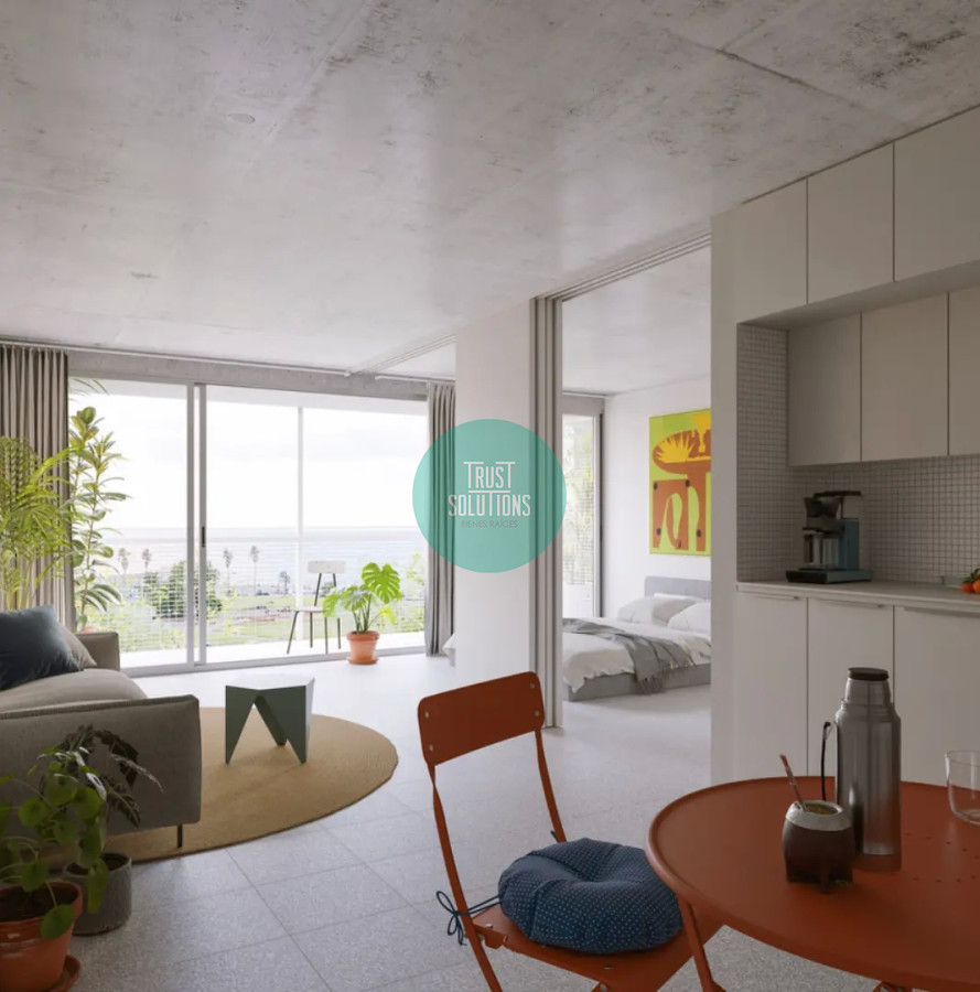 Apartamento ID.257 - Venta Ap. Barrio Sur Monoambiente vista al mar Ed.Pres Maúa en construcción