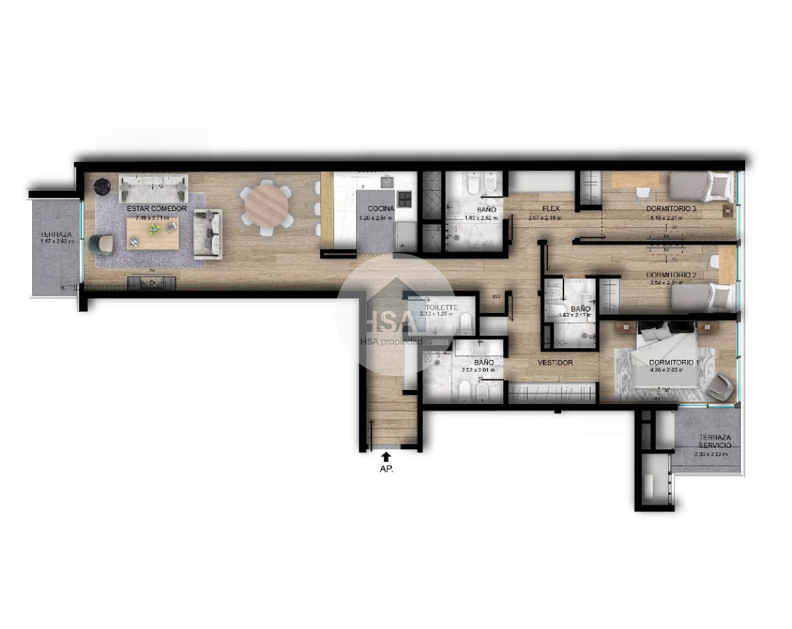 Apartamento ID.221 - Apartamento en venta a estrenar Villa Biarritz