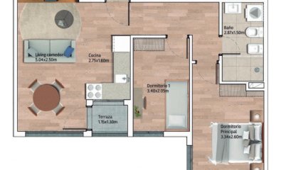 Venta Apartamento Dos Dormitorios En Pozo, Barrio Cordón