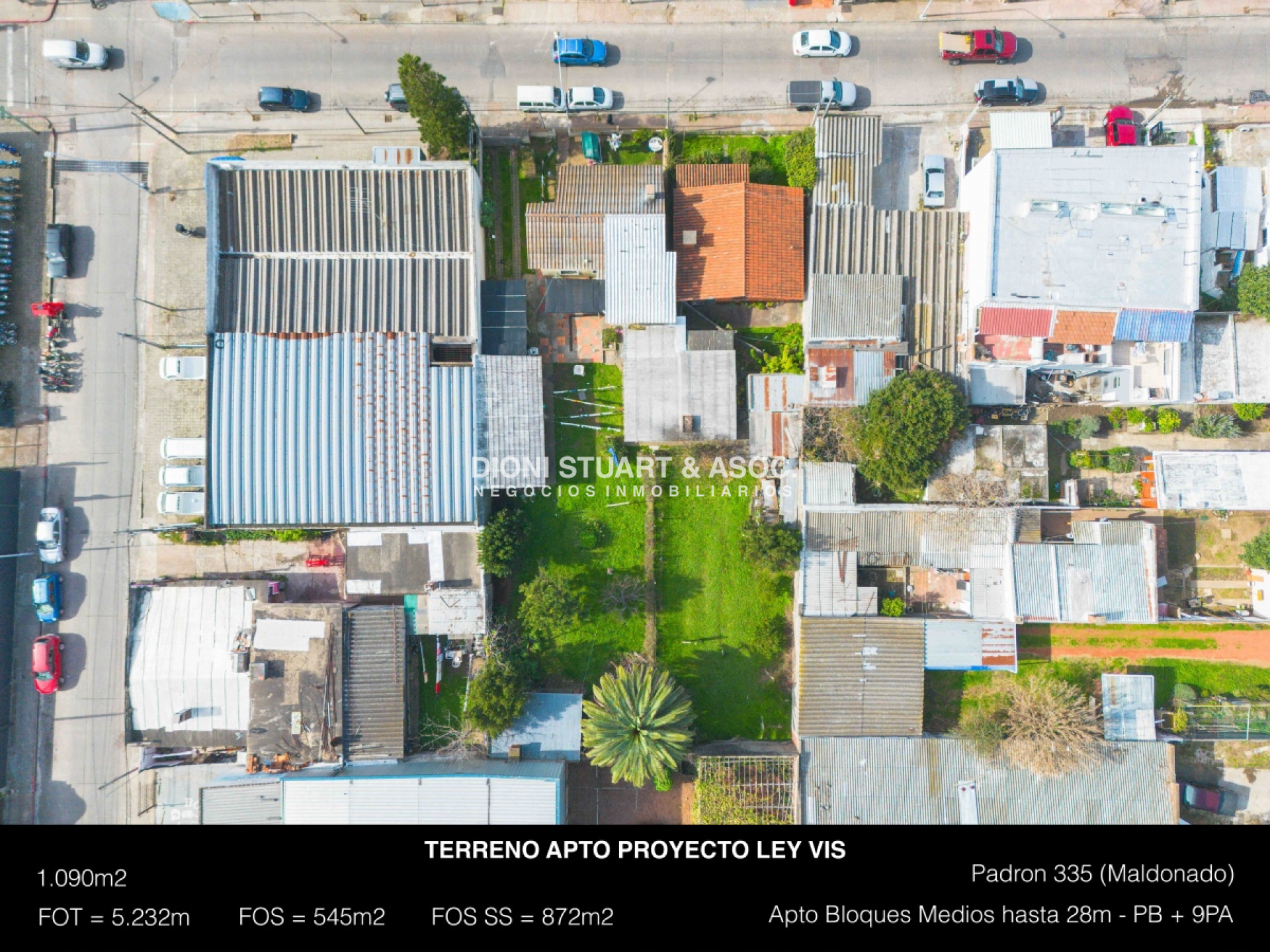 Terreno ID.787 - Terreno En Centro De Maldonado Apto Proyecto Ley Vis - Edificio de Bloque Medio - Estrategica Ubicacion 