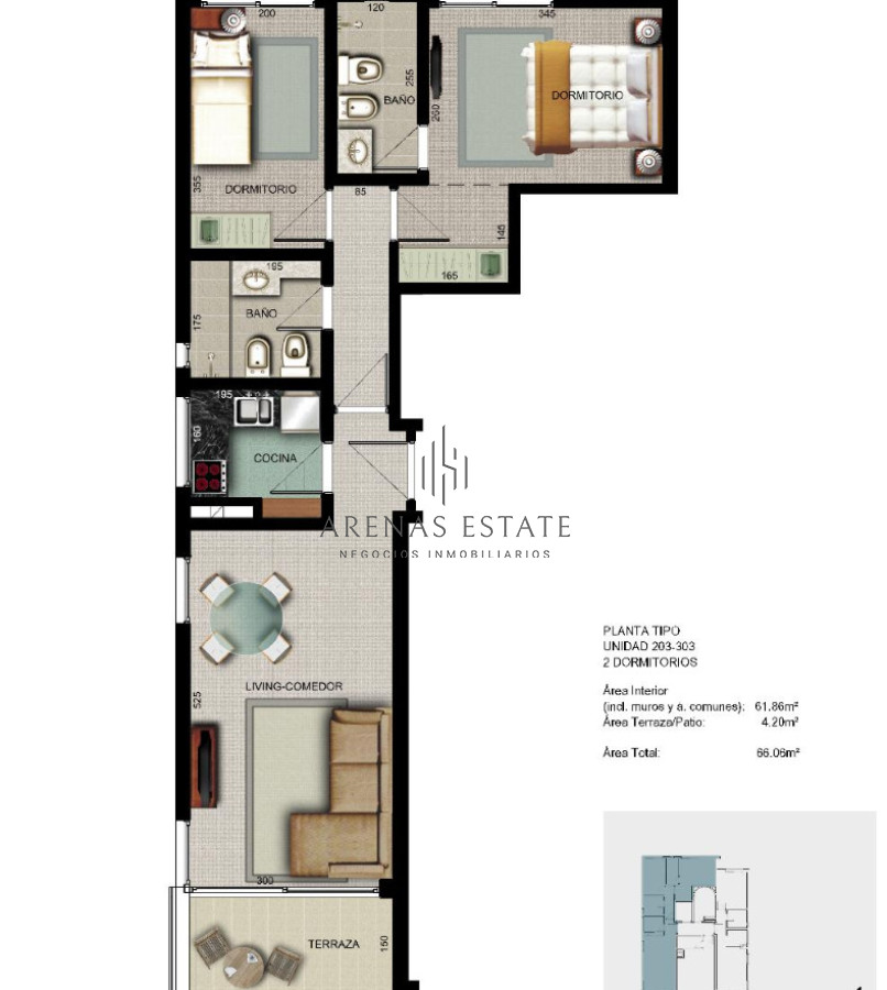 Apartamento ID.4167 - Exclusivo apartamento de 2 dormitorios con parrillero propio. Punta del Este. 