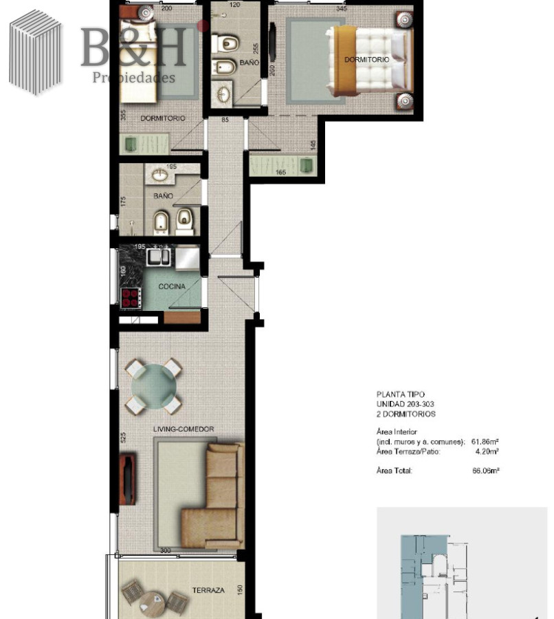 Apartamento ID.6389 - Exclusivo apartamento de 2 dormitorios con parrillero propio. Punta del Este. 