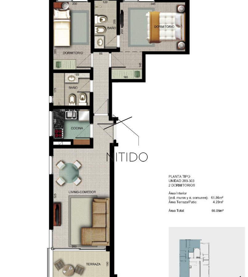 Apartamento ID.372 - Exclusivo apartamento de 2 dormitorios con parrillero propio. Punta del Este. 
