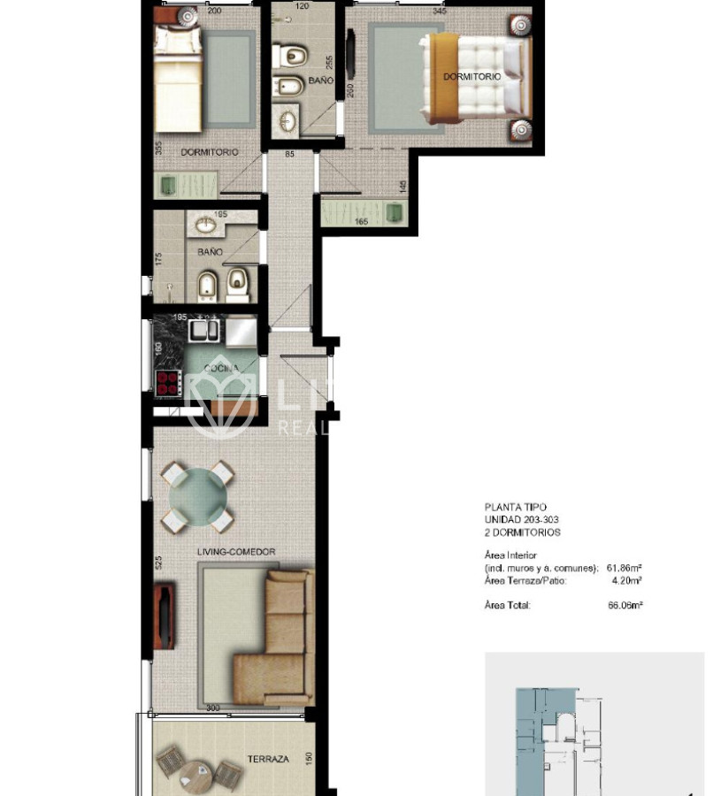 Apartamento ID.115 - Exclusivo apartamento de 2 dormitorios con parrillero propio. Punta del Este. 