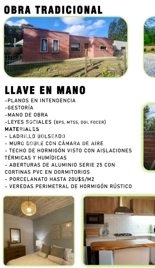 Casa ID.117 - Precio en pozo. Casa construcción tradicional en Maldonado.