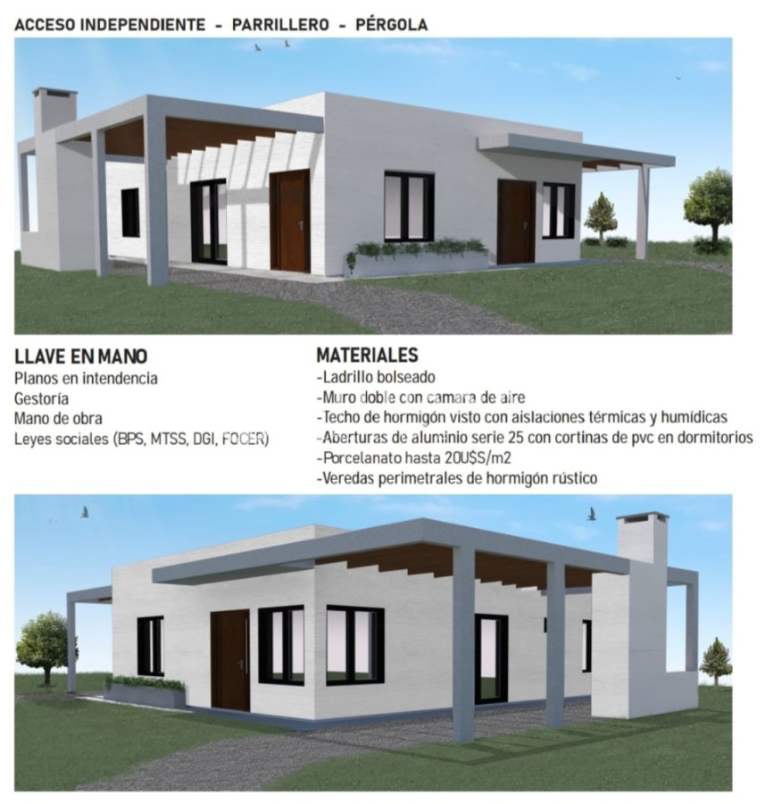 Casa ID.117 - Precio en pozo. Casa construcción tradicional en Maldonado.