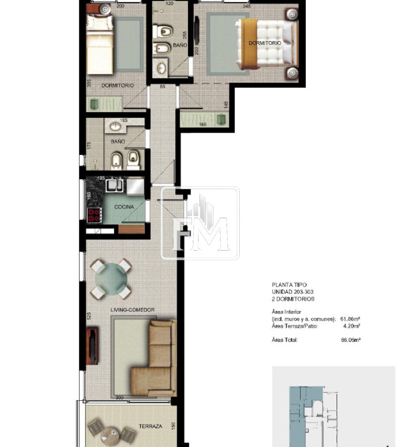 Apartamento ID.39 - Exclusivo apartamento de 2 dormitorios con parrillero propio. Punta del Este. 
