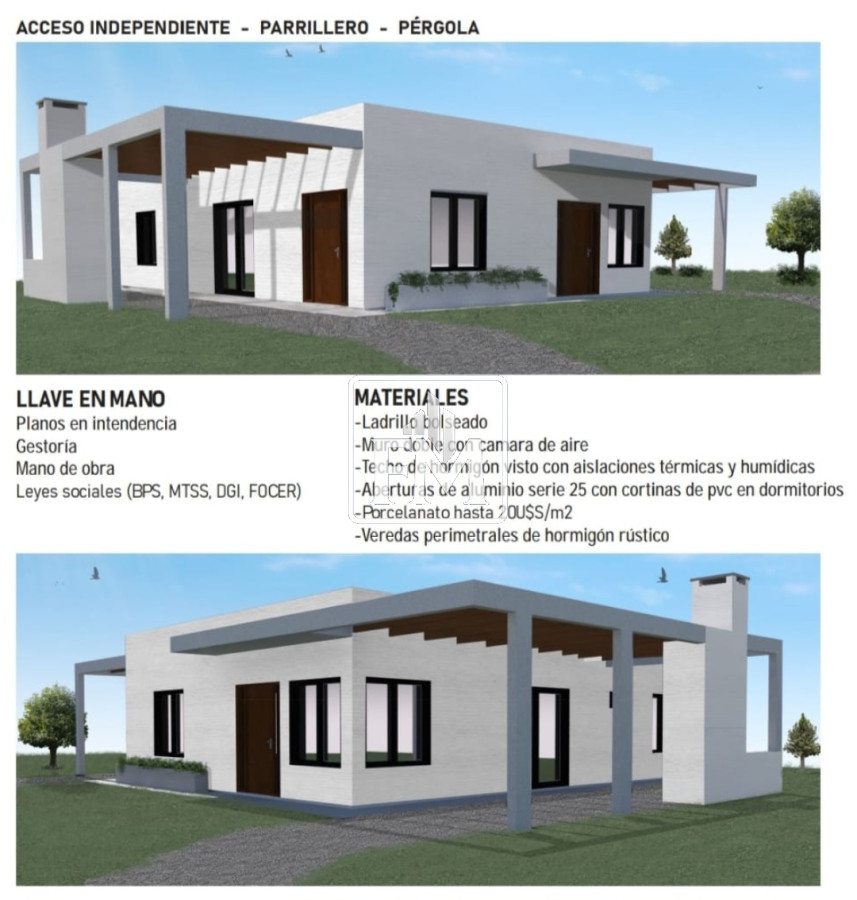Casa ID.50 - Precio en pozo. Casa construcción tradicional en Maldonado.
