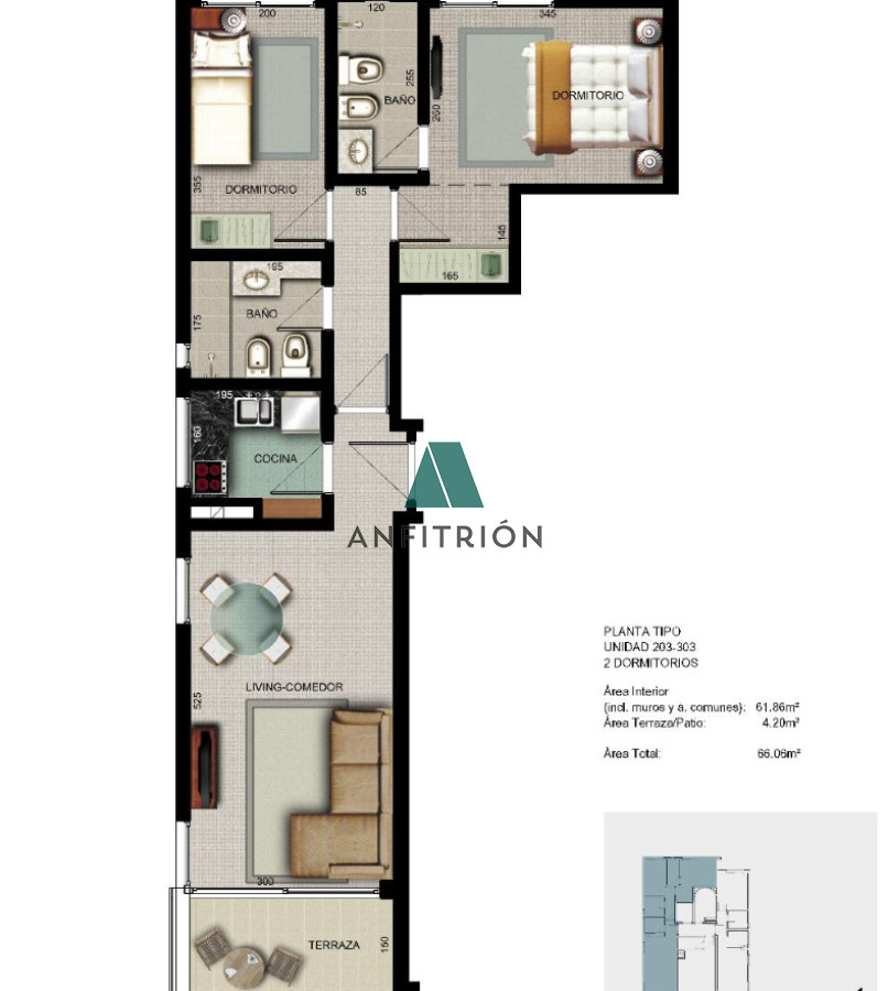 Apartamento ID.400 - Exclusivo apartamento de 2 dormitorios con parrillero propio. Punta del Este. 