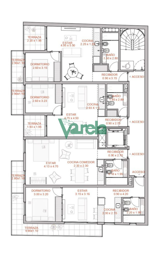 Apartamento ID.22221 - VENTA APTO Cordon, Plaza Seregni, 1 dormitorio, estrena, terr.lav, !!!