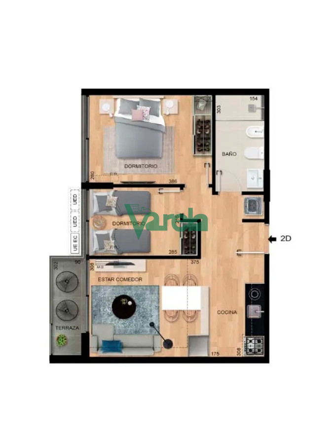 Apartamento ID.21093 - Venta apartamento, Malvin,2 dorm,1baño,terraza, amenities,estrena 2025