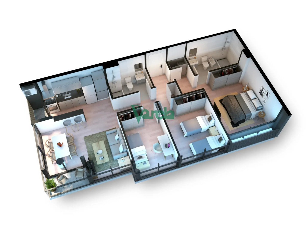 Apartamento ID.21093 - Venta apartamento, Malvin,2 dorm,1baño,terraza, amenities,estrena 2025