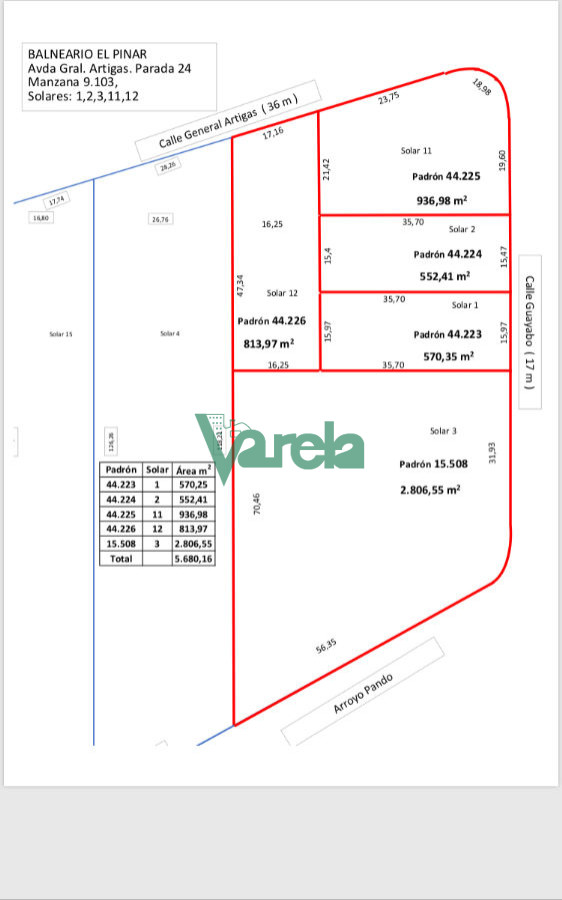 Terreno ID.21035 -  Terreno de 5608 m2 Pinar Sur , en venta .