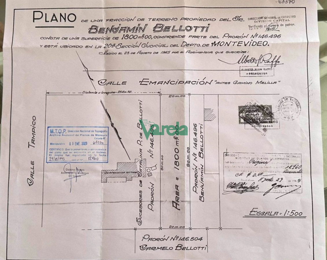 Terreno ID.22285 - Venta terreno de 1800 metros en Nuevo Paris ideal cooperativa o galpon