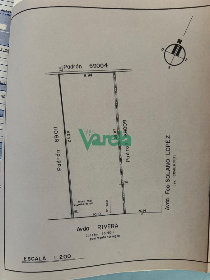 Terreno ID.22639 - Venta de terreno en Buceo, con altura, sobre Rivera esquina Comercio