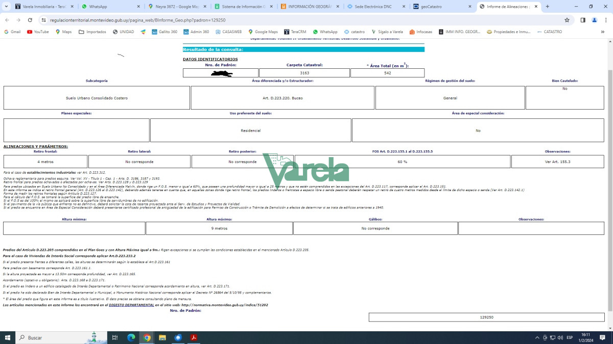 Terreno ID.22072 - venta terreno ideal edificio pegado a edificio de 10 pisos buceo inversores