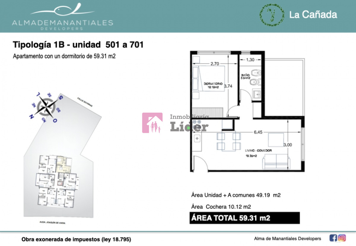 Apartamento ID.534 - La Cañada Ideal para inversores que buscan renta con beneficios impositivos.