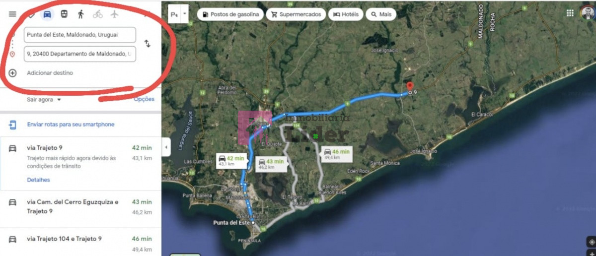 Campo Ref.570 - Campo 17 hectareas sobre ruta 9 a 9 Km de Jose Ignacio