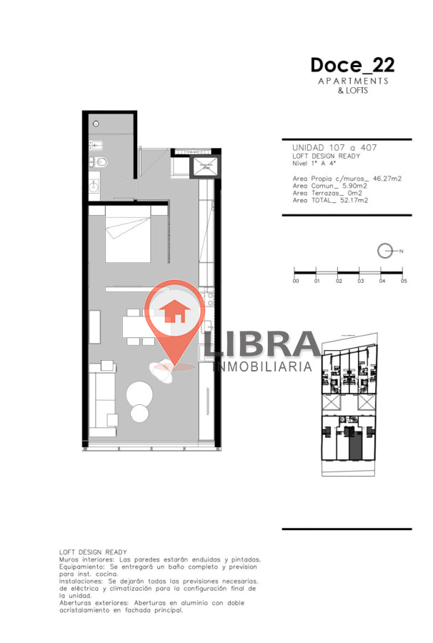 Apartamento ID.3180 - A La Venta Con Renta Loft Amplio En Pocitos Nuevo