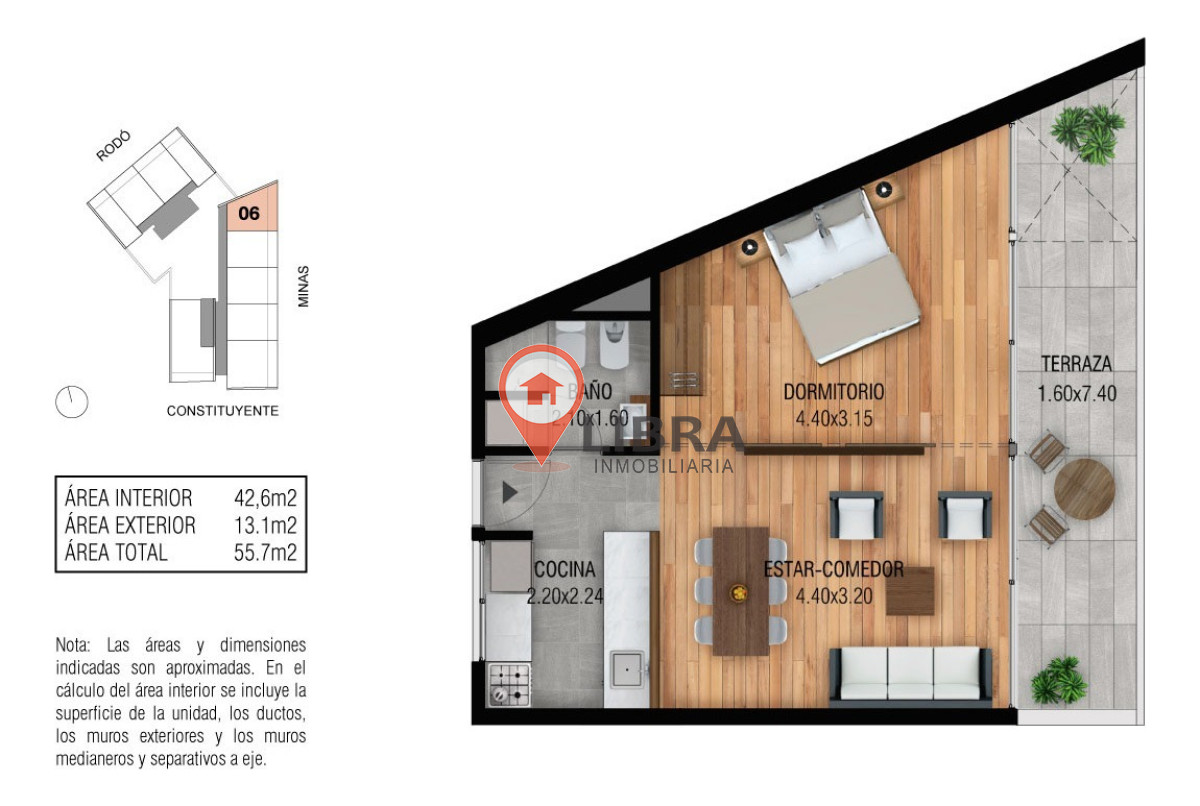 Apartamento ID.7369 - Hermoso Apartamento De 1 Dorm A Estrenar En Cordón 