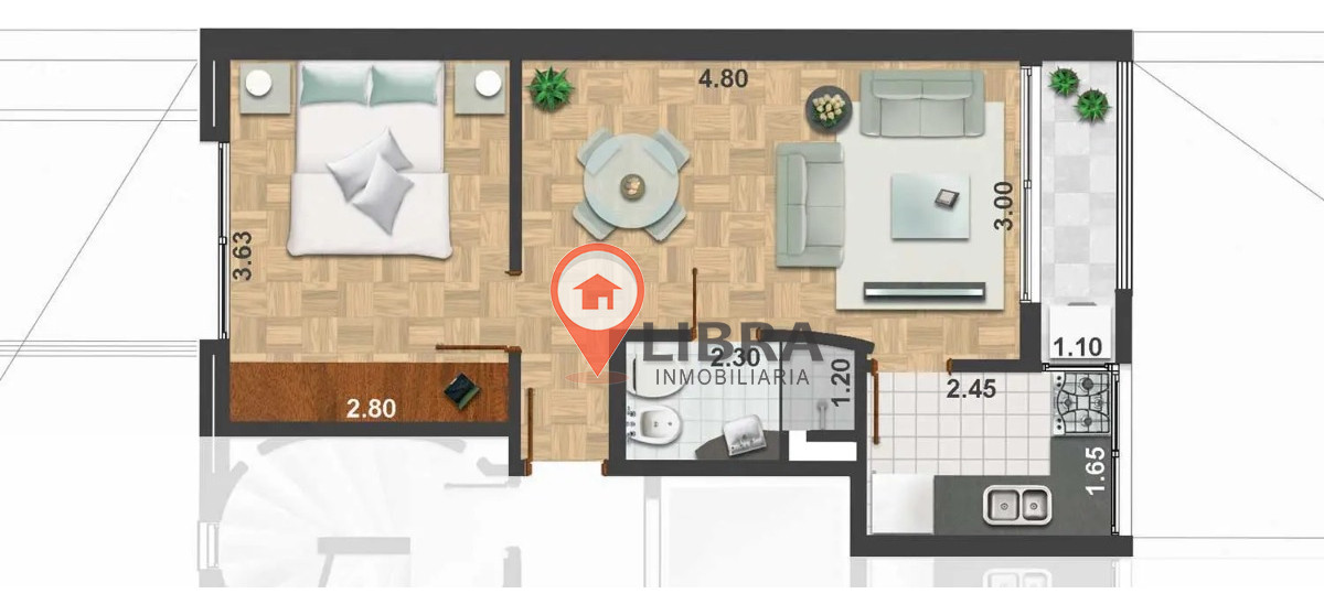 Apartamento ID.5258 - Excelente Apartamento en Parque Batlle 1 Dormitorio !!!