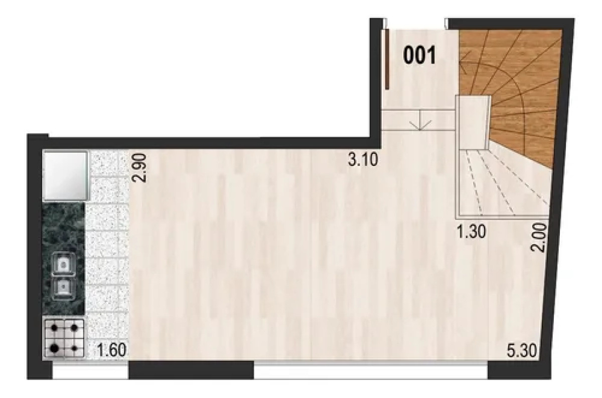 Apartamento ID.9749 - Hermoso Apartamento En Pocitos De Un Dormitorio Y Gran Terraza Con Parrillero