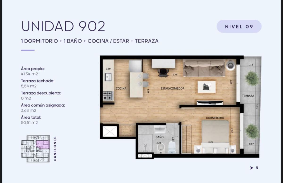 Apartamento ID.11858 - Venta Apartamento A Estrenar 1 Dormitorio Terraza Cordón Sur