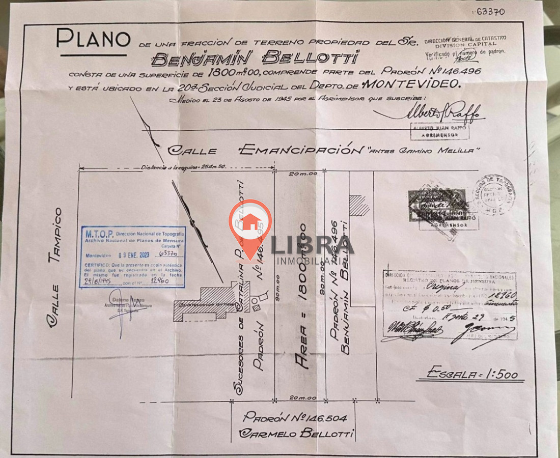 Terreno ID.5362 - Oportunidad Terreno en Venta de 1800 mts en Belvedere !!