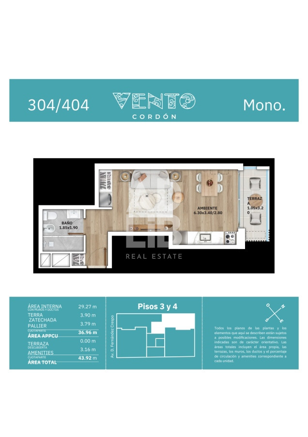 Apartamento ID.164 - Venta Monoambiente Vento Cordón