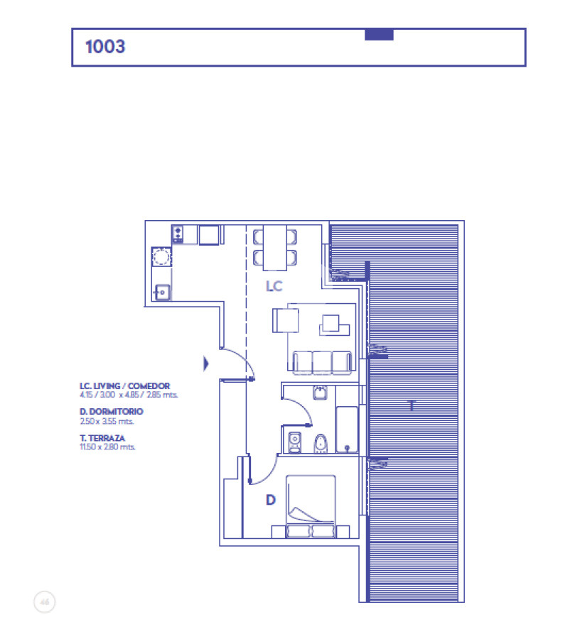 Apartamento ID.529 - Apartemento Alquiler  1 dormitorio Centro