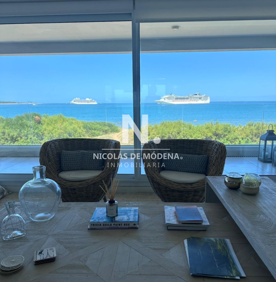 EXCELENTE APARTAMENTO A LA VENTA CON TODA LA VISTA AL MAR PLAYA MANSA 3 DORMITORIOS - NDM28535A