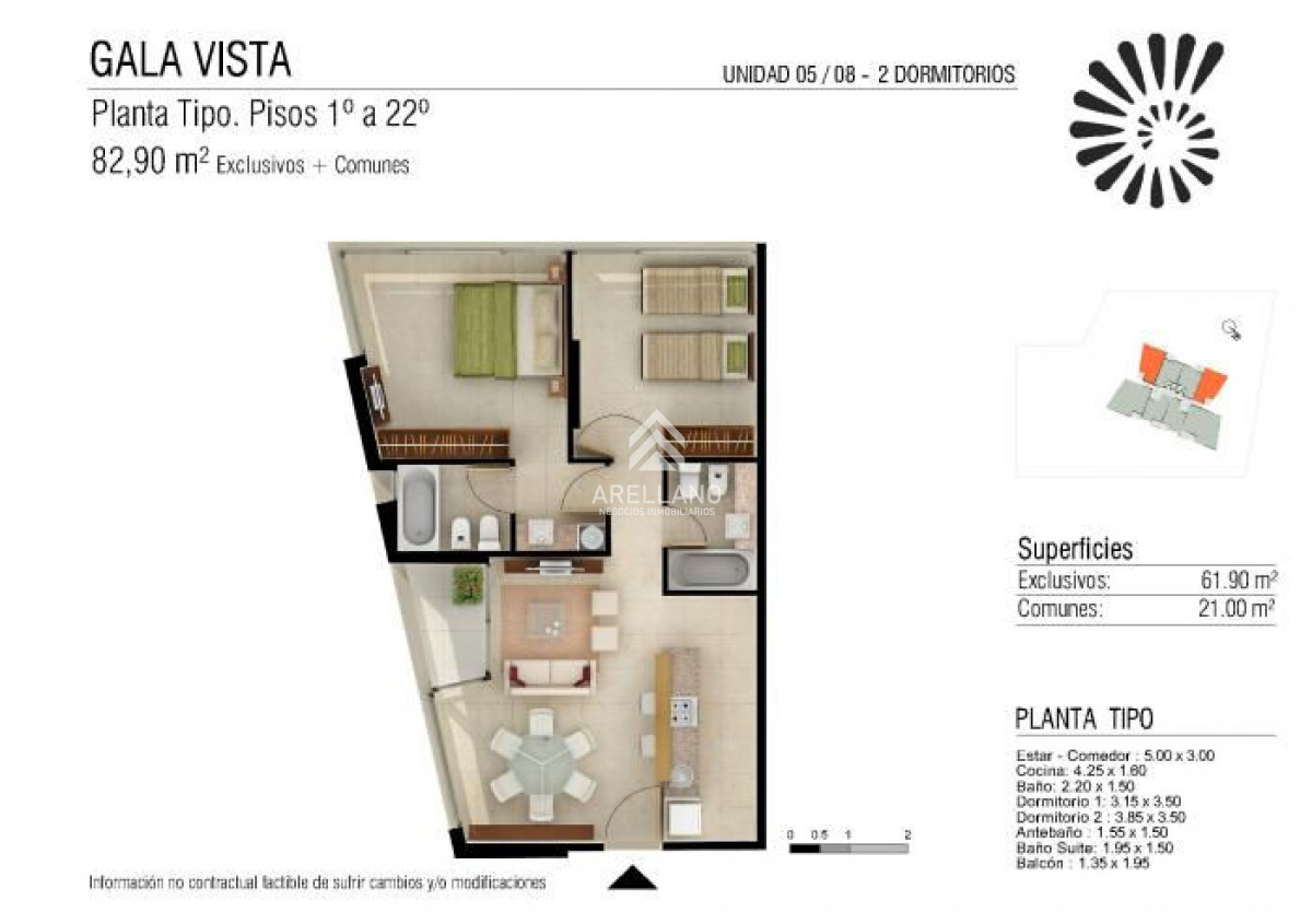 Apartamento ID.6424 - Venta apartamento 1 dormitorio 