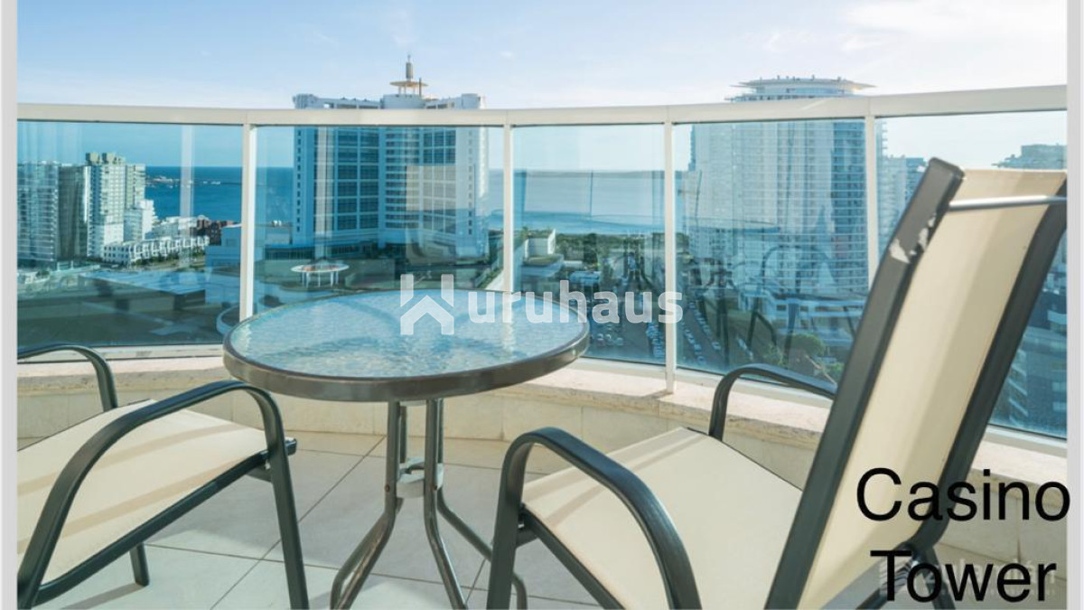 ALQUILER APARTAMENTO DOS DORMITORIOS PLAYA MANSA CASINO TOWER PARRILLERO PROPIO