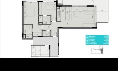 VENTA APARTAMENTO DOS DORMITORIOS A ESTRENAR PUNTA DEL ESTE PLAYA BRAVA
