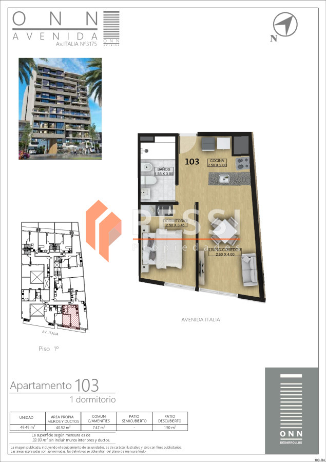 Apartamento ID.2442 - Venta apartamento 1 dormitorio 