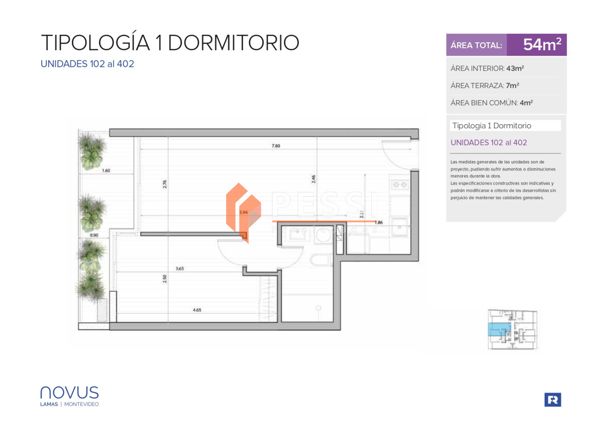 Apartamento ID.2294 - Venta apartamento 1 dormitorio en construcción en Pocitos