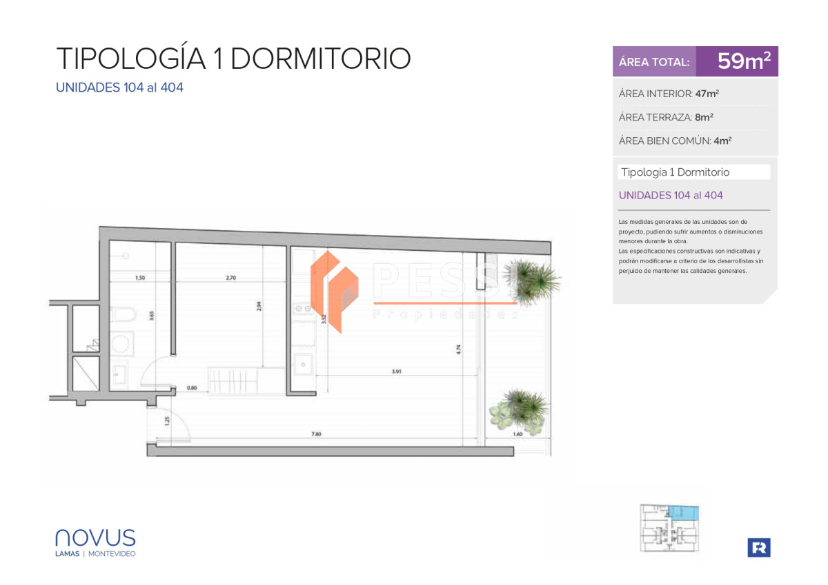 Apartamento ID.2296 - Venta apartamento 1 dormitorio en construcción en Pocitos