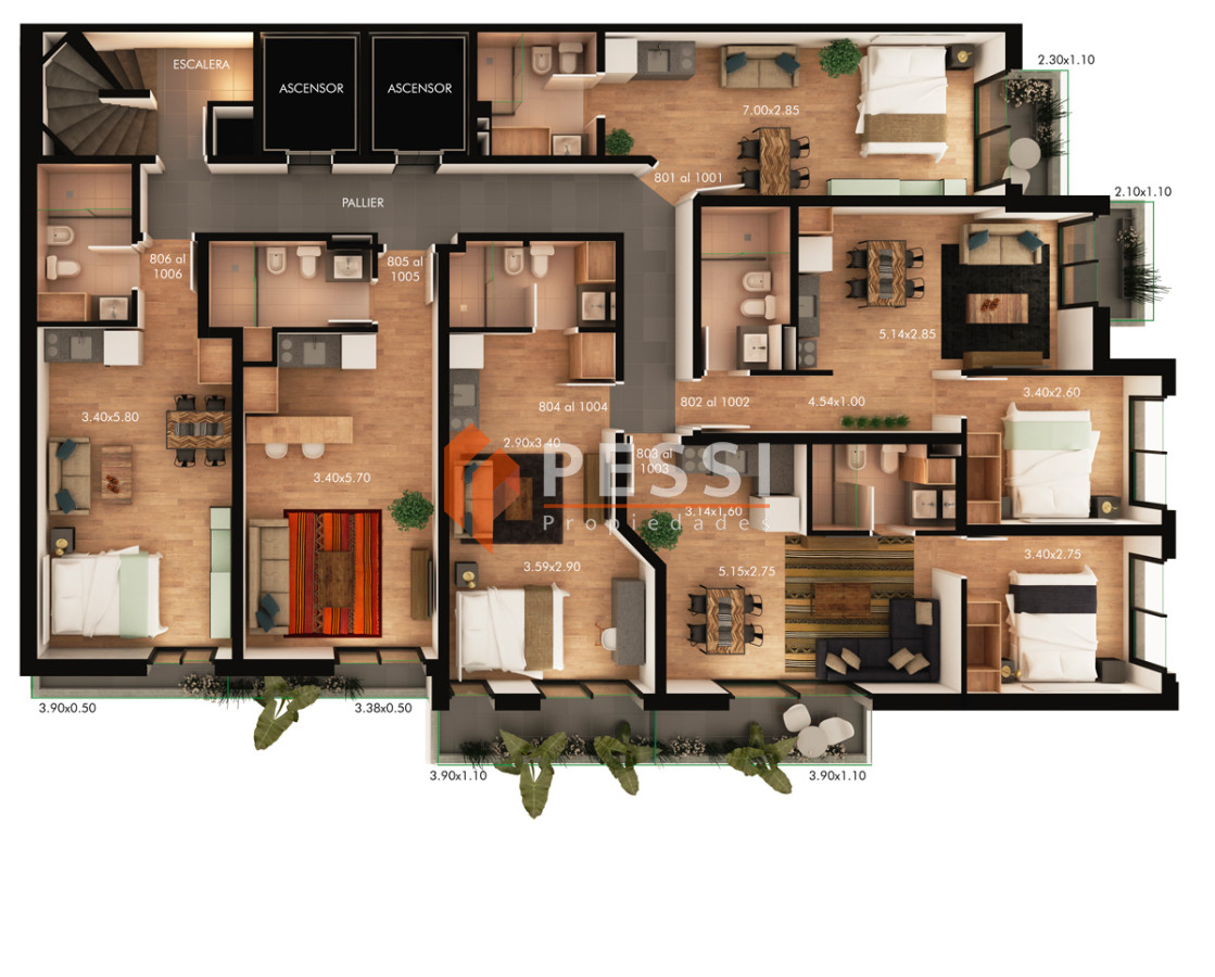 Apartamento ID.2205 - Venta monoambiente a estrenar en p