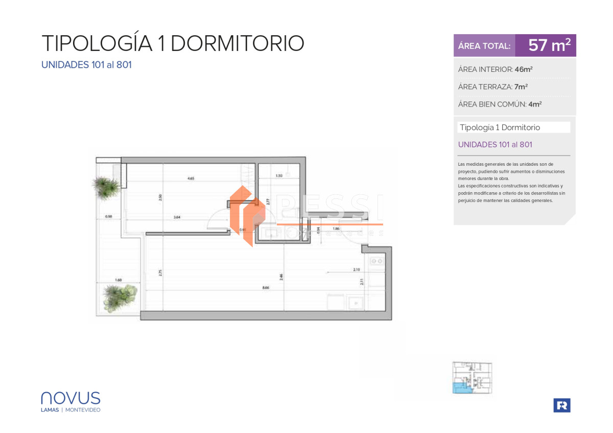 Apartamento ID.2295 - Venta apartamento 1 dormitorio en construcción en Pocitos