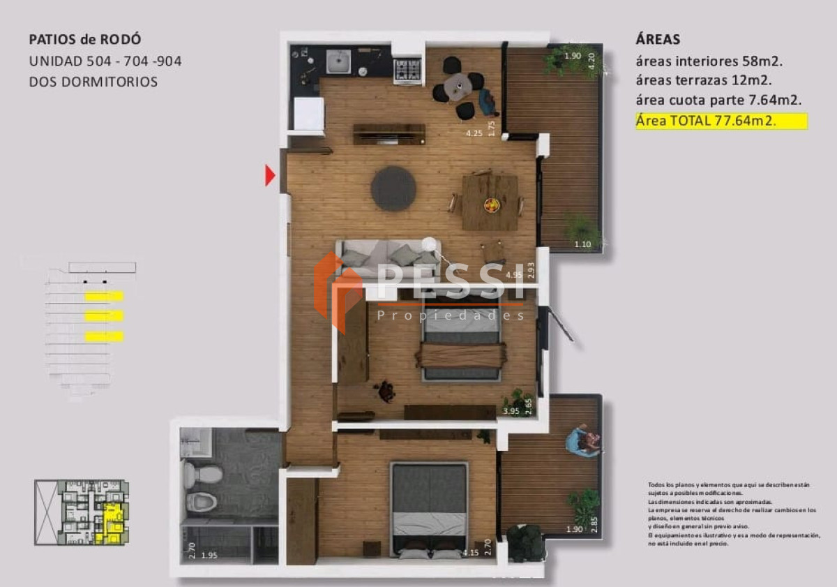 Apartamento ID.2489/Venta-apartamento-2-dormitorios-en-Cordón,-entrega-diciembre-2026 - Venta apartamento 2 dormitorios en Cordón, entrega diciembre 2026