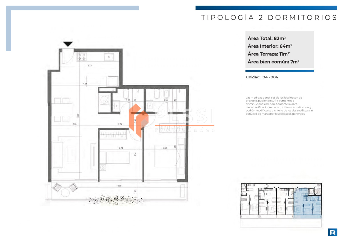 Apartamento ID.2299/Venta-apartamento-2-dormitorios-en-construcción-en-Pocitos - Venta apartamento 2 dormitorios en construcción en Pocitos