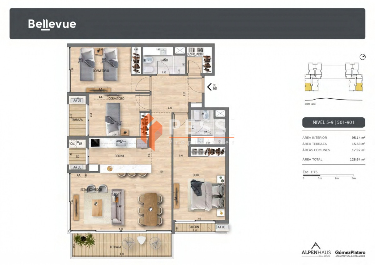 Apartamento ID.2289/Venta-apartamento-3-dormitorios-en-construcción-en-Carrasco - Venta apartamento 3 dormitorios en construcción en Carrasco