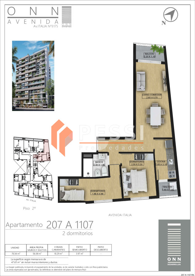 Apartamento ID.2443 - Venta apartamento 2 dormitorios 