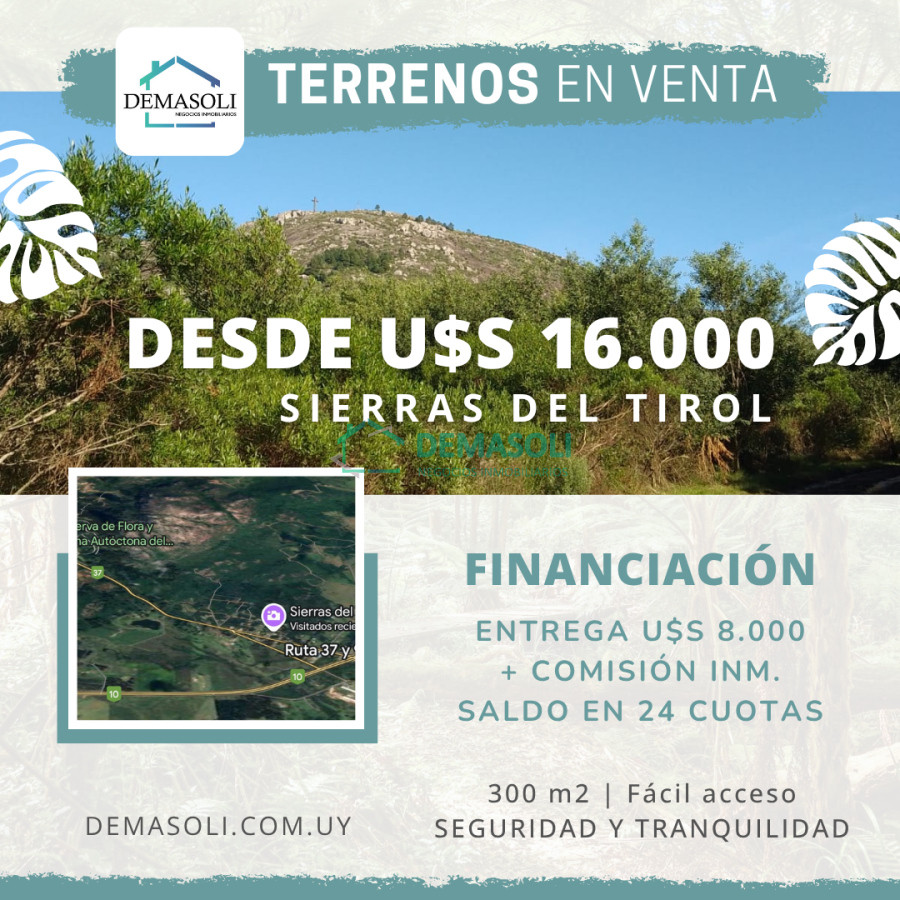 Terreno ID.1286 - TERRENOS EN SIERRA DEL TIROL - PAN DE AZUCAR 