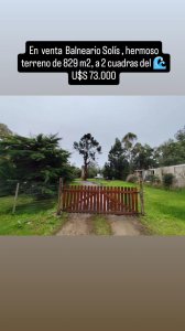 Se vende terreno Balneario Solís, Maldonado, 829 m2 a 2 cuadras del mar 