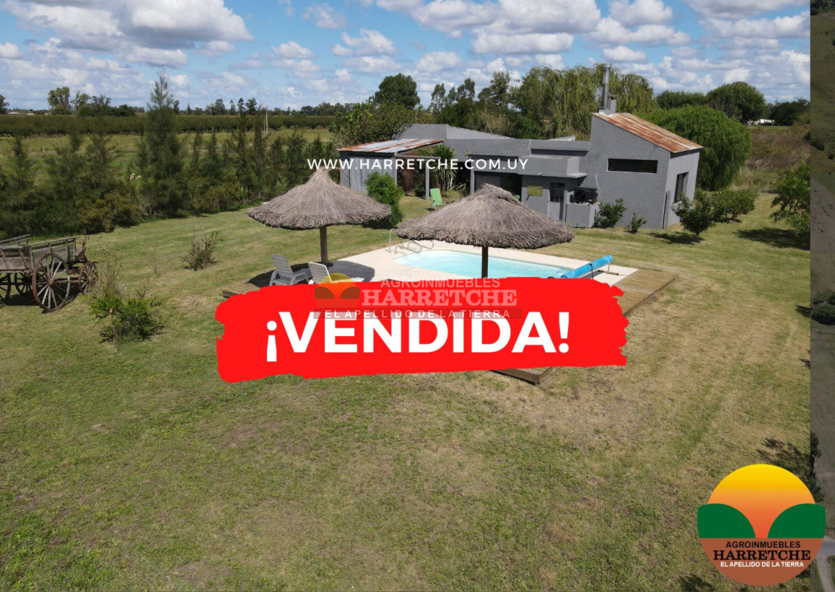 Chacra ID.438 - Chacra en Las Violetas, 2 has con casa, barbacoa, piscina